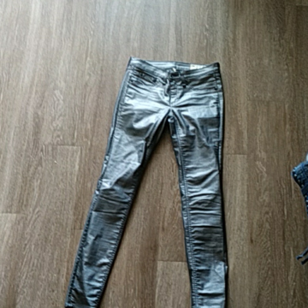 Rag bone grey coated skinny pants